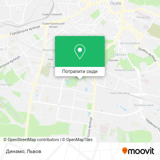 Карта Динамо