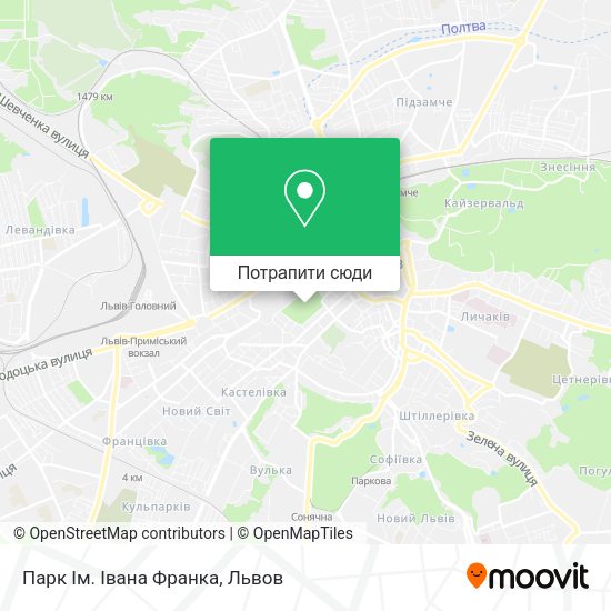 Карта Парк Ім. Івана Франка