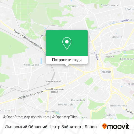 Карта Львівський Обласний Центр Зайнятості