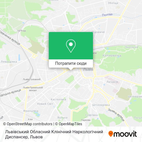 Карта Львівський Обласний Клінічний Наркологічний Диспансер