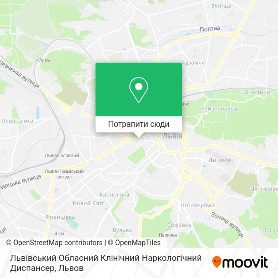 Карта Львівський Обласний Клінічний Наркологічний Диспансер