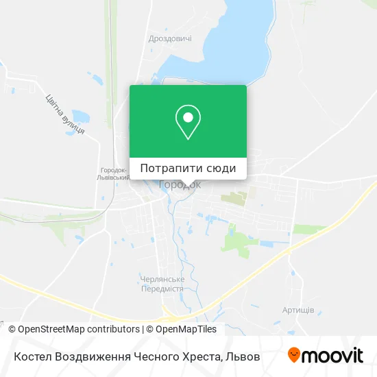 Карта Костел Воздвиження Чесного Хреста