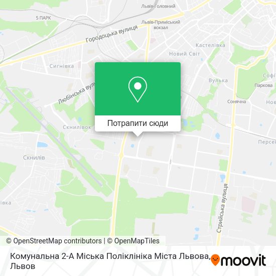 Карта Комунальна 2-А Міська Поліклініка Міста Львова
