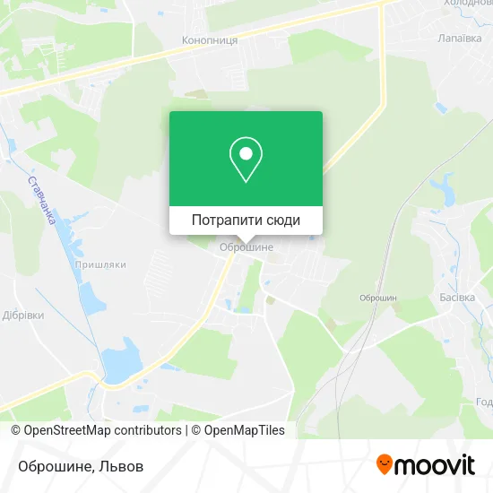Карта Оброшине