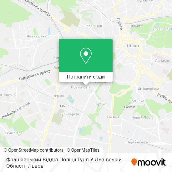 Карта Франківський Відділ Поліції Гунп У Львівській Області