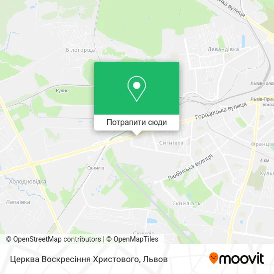Карта Церква Воскресіння Христового