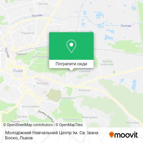 Карта Молодіжний Навчальний Центр Ім. Св. Івана Боско
