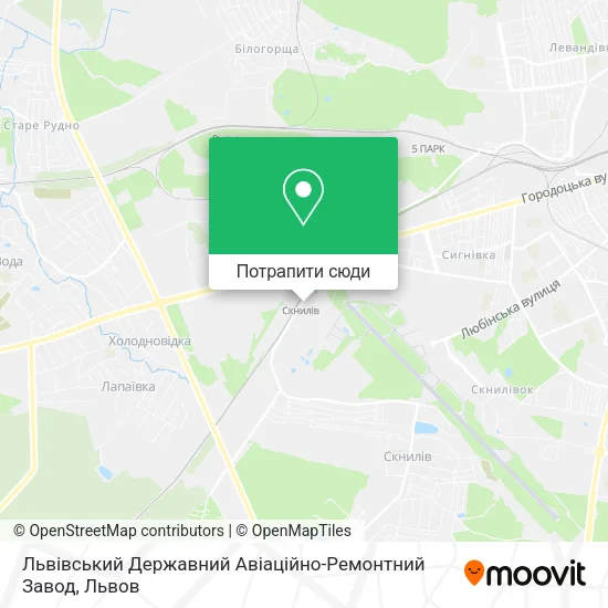 Карта Львівський Державний Авіаційно-Ремонтний Завод