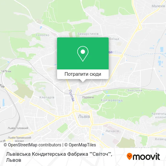 Карта Львівська Кондитерська Фабрика ""Світоч""
