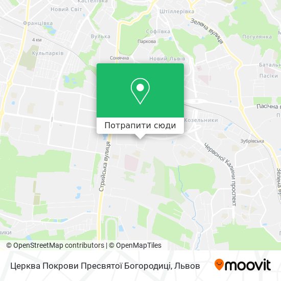 Карта Церква Покрови Пресвятої Богородиці