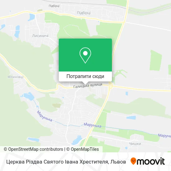 Карта Церква Різдва Святого Івана Хрестителя
