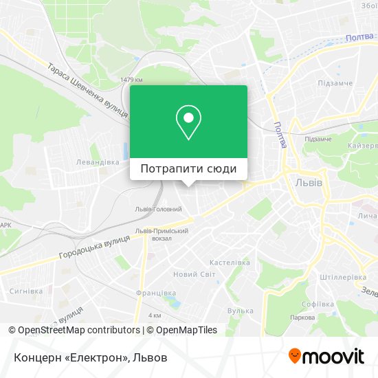 Карта Концерн «Електрон»