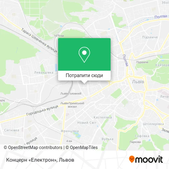 Карта Концерн «Електрон»
