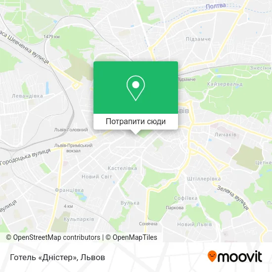 Карта Готель «Дністер»
