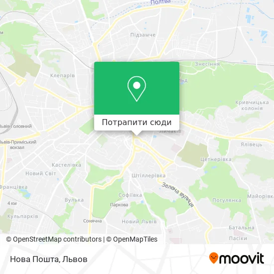 Карта Нова Пошта