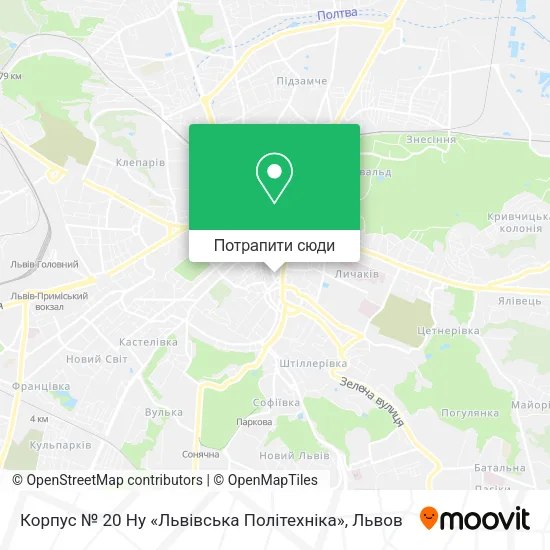 Карта Корпус № 20 Ну «Львівська Політехніка»