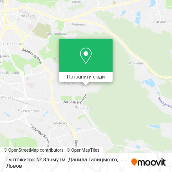 Карта Гуртожиток № 8лнму Ім. Данила Галицького