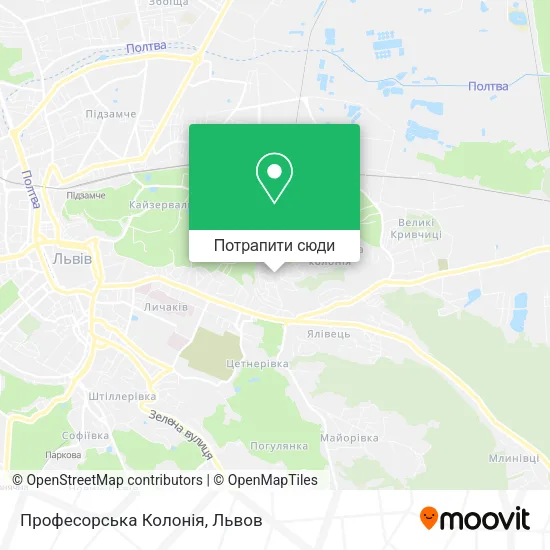 Карта Професорська Колонія