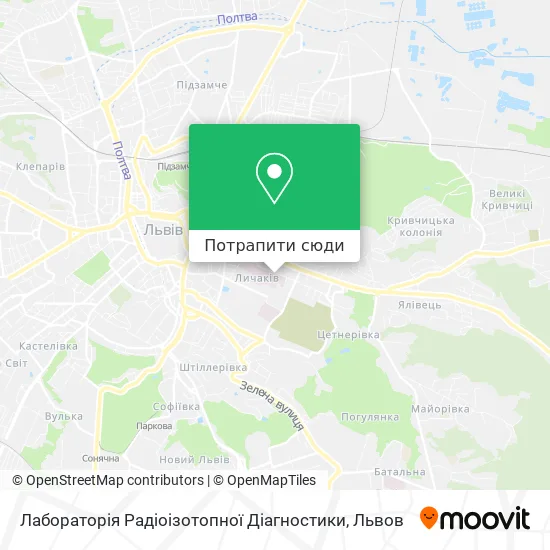 Карта Лабораторія Радіоізотопної Діагностики