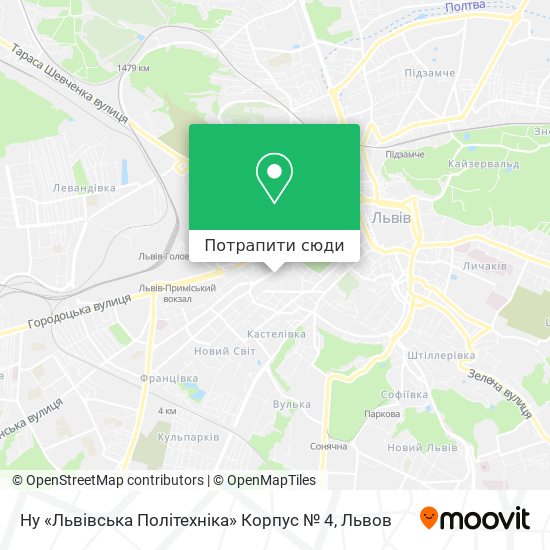 Карта Ну «Львівська Політехніка» Корпус № 4