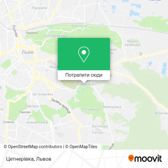 Карта Цетнерівка