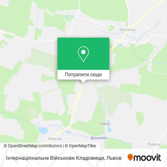 Карта Інтернаціональне Військове Кладовище