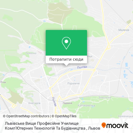 Карта Львівське Вище Професійне Училище Комп'Ютерних Технологій Та Будівництва