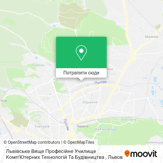 Карта Львівське Вище Професійне Училище Комп'Ютерних Технологій Та Будівництва