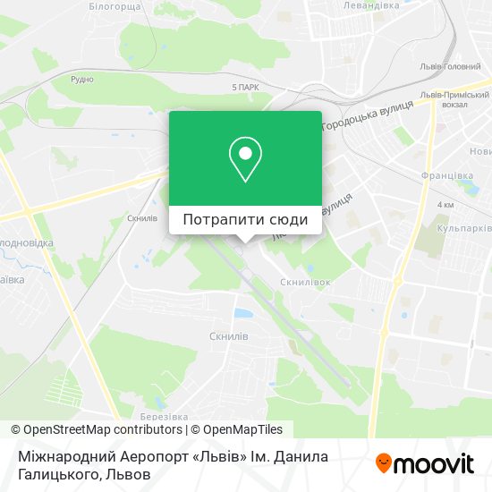 Карта Міжнародний Аеропорт «Львів» Ім. Данила Галицького