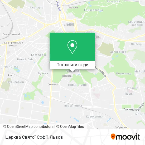 Карта Церква Святої Софії