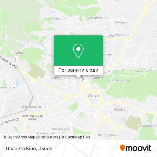 Карта Планета Кіно
