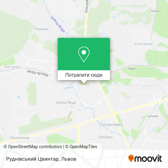 Карта Руднівський Цвинтар