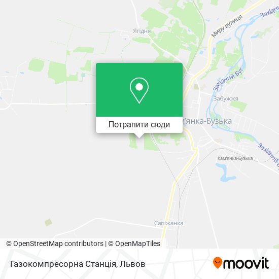 Карта Газокомпресорна Станція