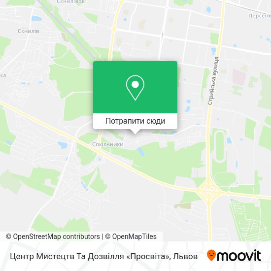 Карта Центр Мистецтв Та Дозвілля «Просвіта»