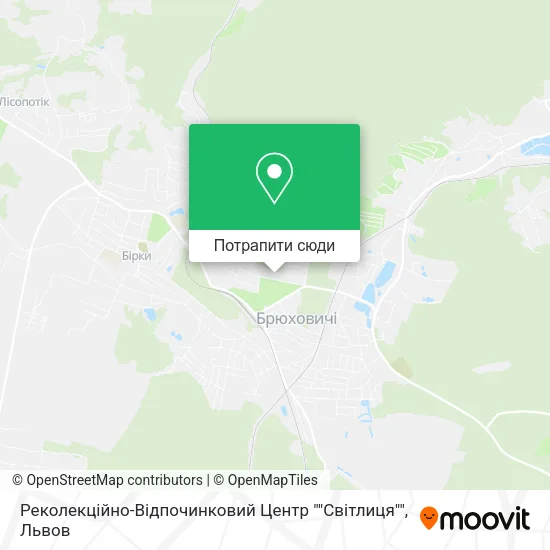 Карта Реколекційно-Відпочинковий Центр ""Світлиця""
