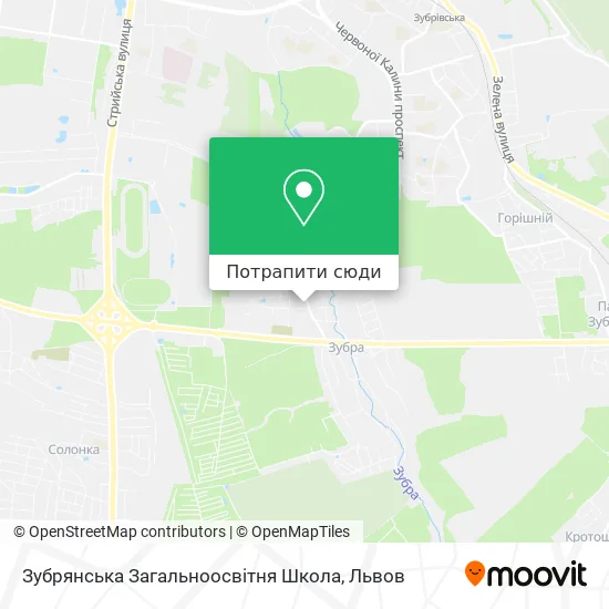 Карта Зубрянська Загальноосвітня Школа