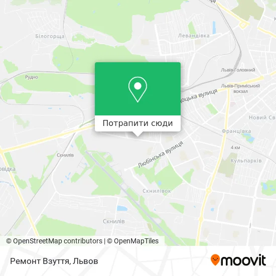 Карта Ремонт Взуття
