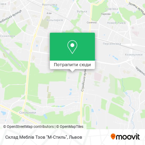 Карта Склад Меблів Тзов ''М-Стиль''