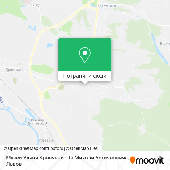 Карта Музей Уляни Кравченко Та Миколи Устияновича