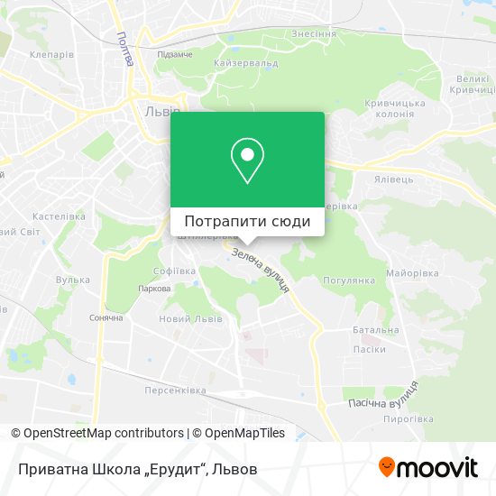 Карта Приватна Школа „Ерудит“