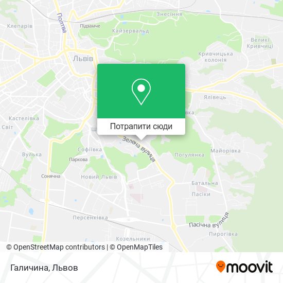 Карта Галичина