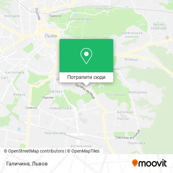 Карта Галичина