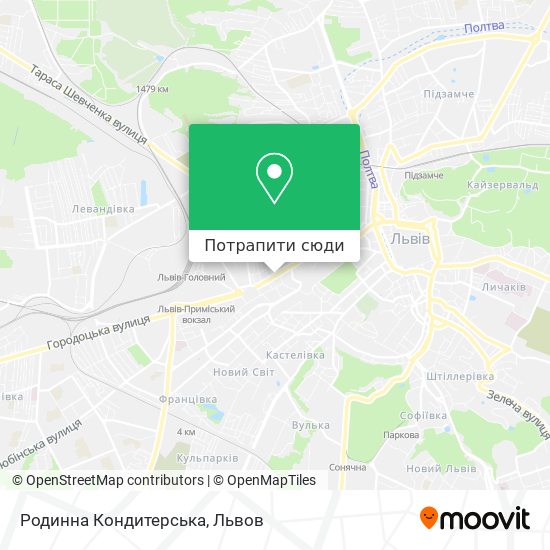 Карта Родинна Кондитерська