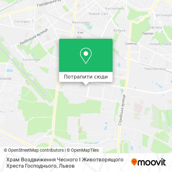 Карта Храм Воздвиження Чесного І Животворящого Хреста Господнього