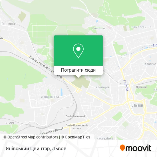 Карта Янівський Цвинтар