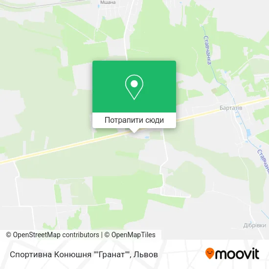 Карта Спортивна Конюшня ""Гранат""