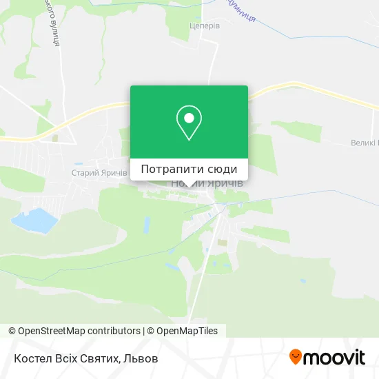 Карта Костел Всіх Святих