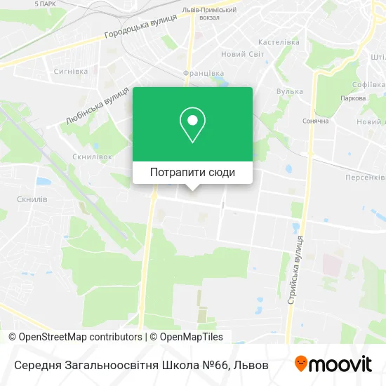 Карта Середня Загальноосвітня Школа №66