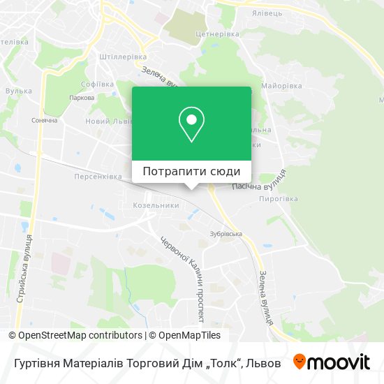Карта Гуртівня Матеріалів Торговий Дім „Толк“