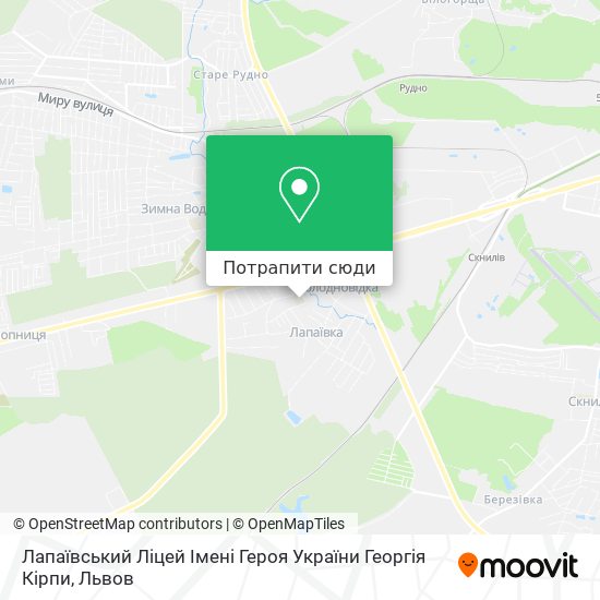 Карта Лапаївський Ліцей Імені Героя України Георгія Кірпи
